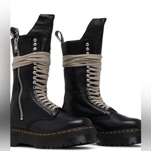 Rick Owens x Dr. Martens Quad SOLE CALF LENGTH Strobe BOOT US Mens 4 Womens 6